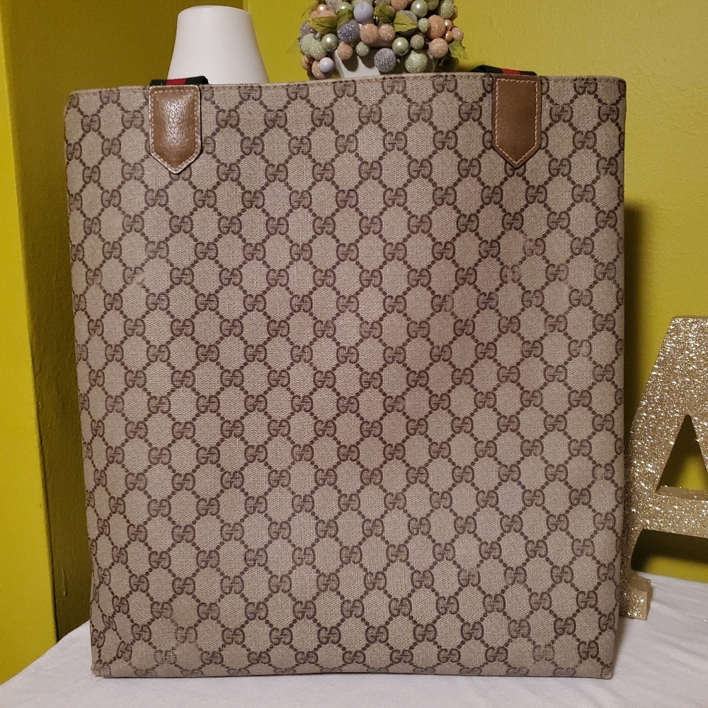 Authentic Gucci Tote Monogram With Sherrline Hand… - image 2